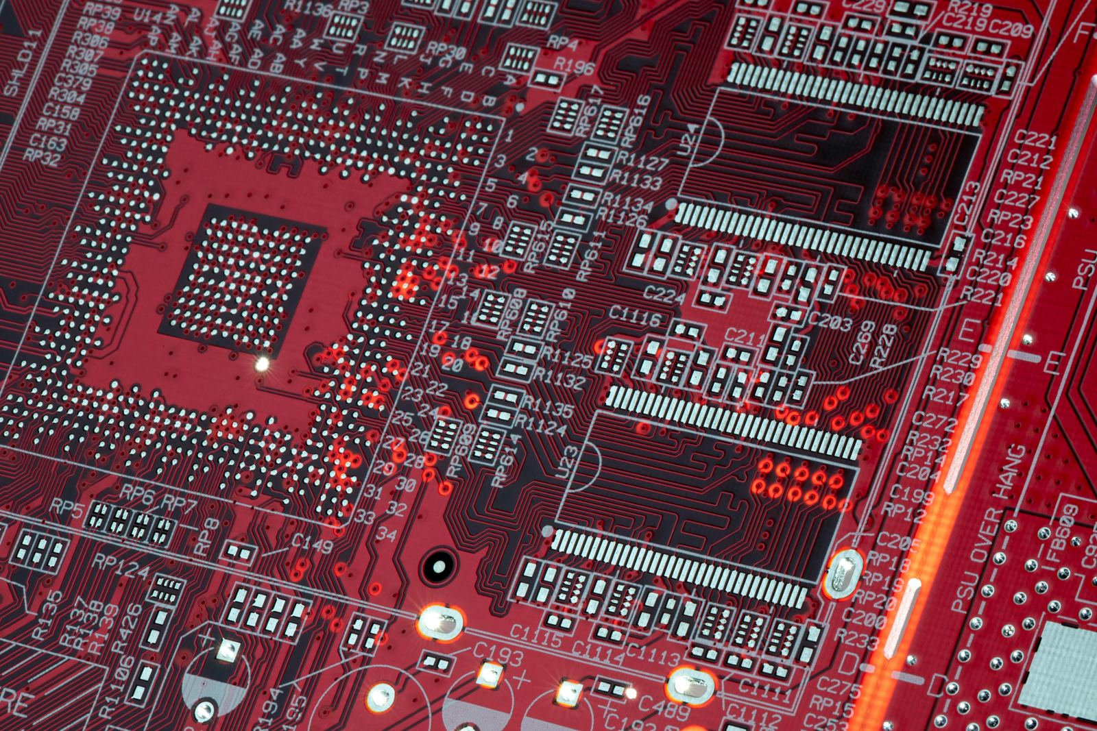 Industrial electronic equipment on a bench